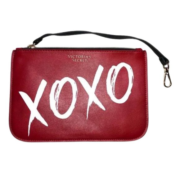 Victoria's Secret Red XOXO Zippered Wristlet - Picture 1 of 7